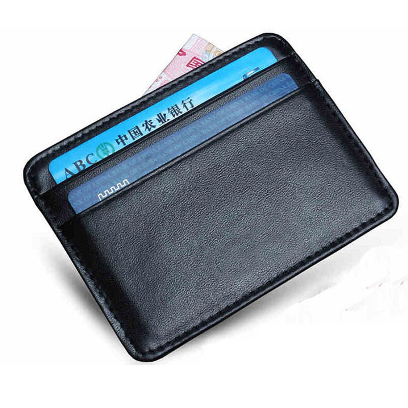 WALLET Bi Fold PU Leather Wallet  - Black